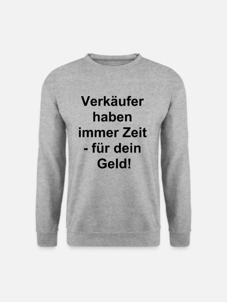 Geschenke für alle Anlässe - Unisex Pullover - Weißgrau meliert