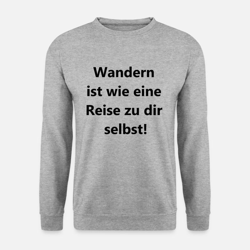 Wanderfreude Geschenk - Unisex Pullover - Weißgrau meliert