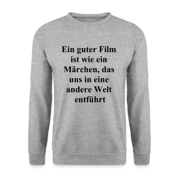 Märchenhafter Filmgenuss Geschenk - Unisex Pullover - Weißgrau meliert - Vorne - Alina (178cm) & Michal (187cm)