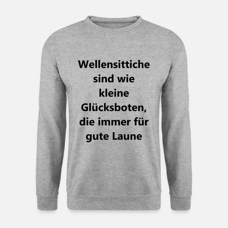 Kleiner Glücksbringer Geschenk - Unisex Pullover - Weißgrau meliert