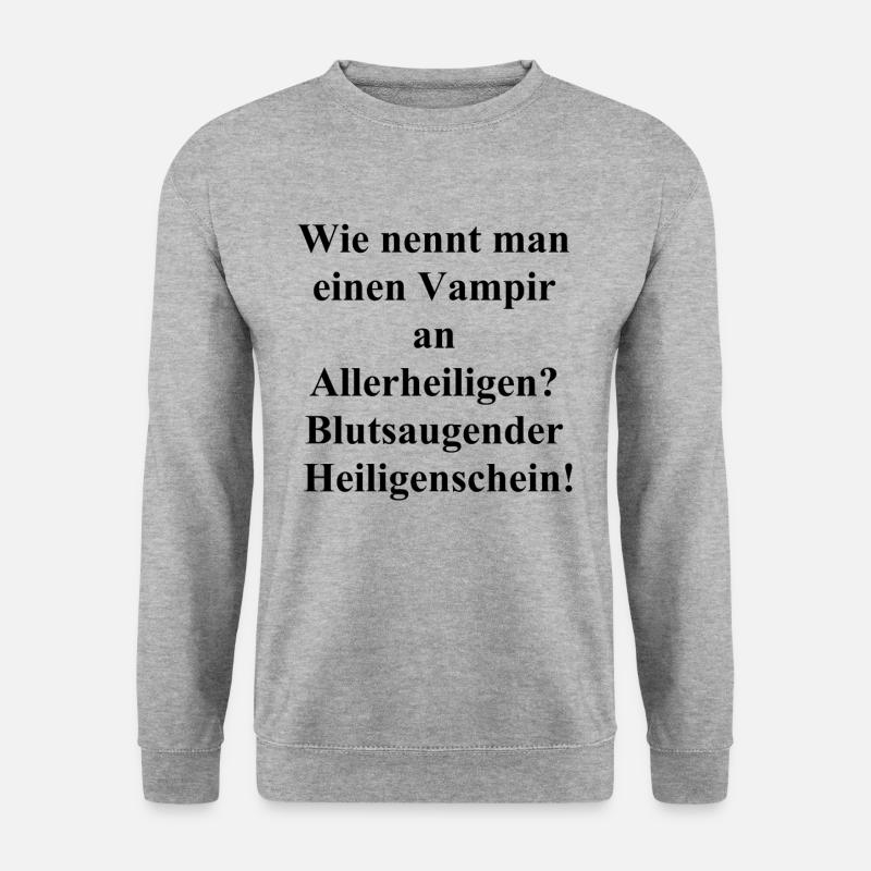 Geschenkidee für Vampire - Unisex Pullover - Weißgrau meliert