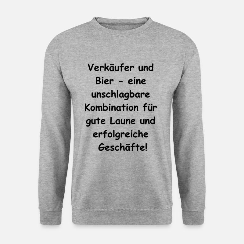 Witziges Verkäufer Geschenk - Unisex Pullover - Weißgrau meliert