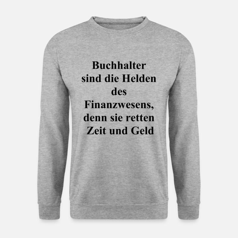 Zeitspar-Geschenk für Buchhalter - Unisex Pullover - Weißgrau meliert