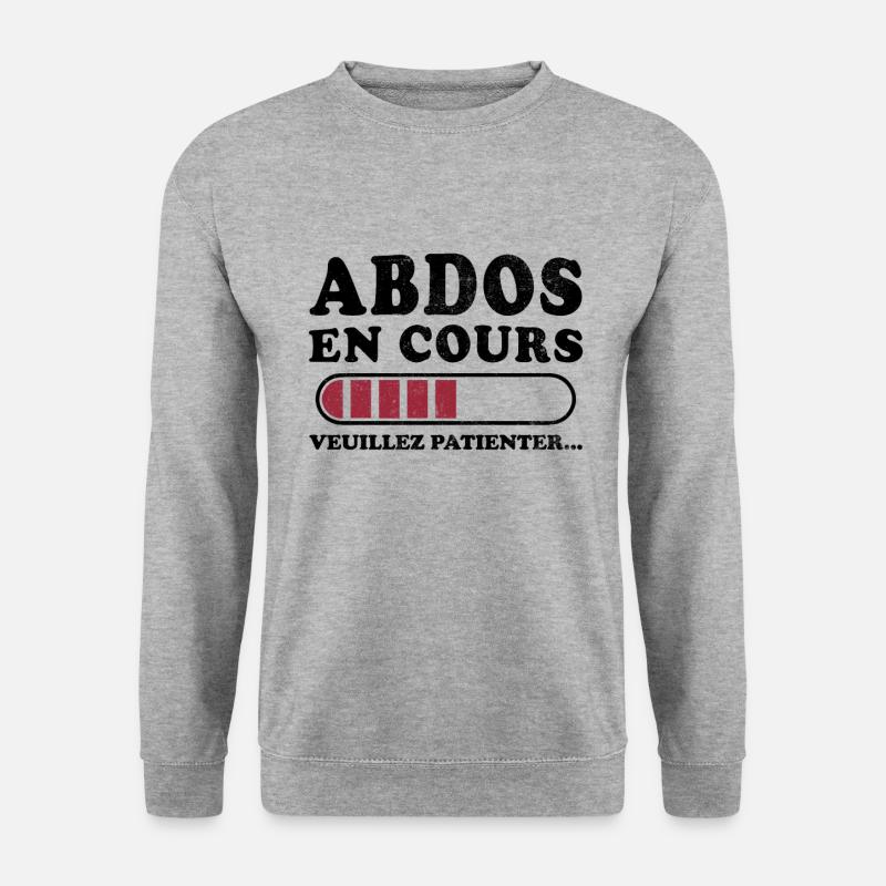 Abs in progress please wait - Unisex Sweatshirt - salt & pepper