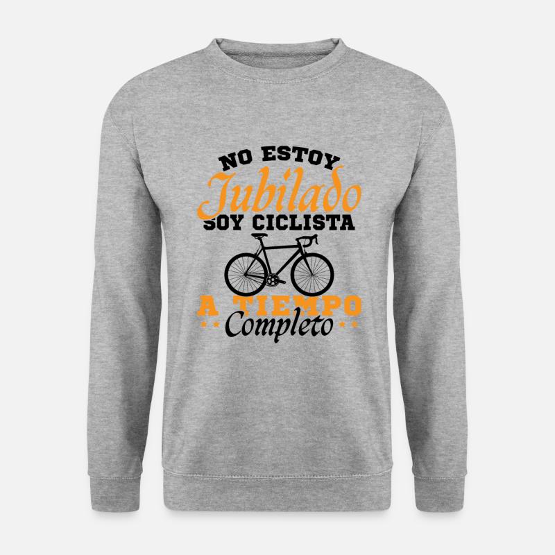 Ich bin Vollzeit-Radfahrer - Unisex Pullover - Weißgrau meliert