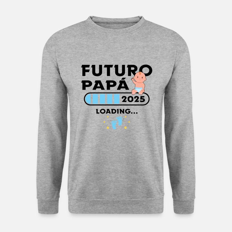 Zukunft Papst 2025 Erstvater 2025 - Unisex Pullover - Weißgrau meliert