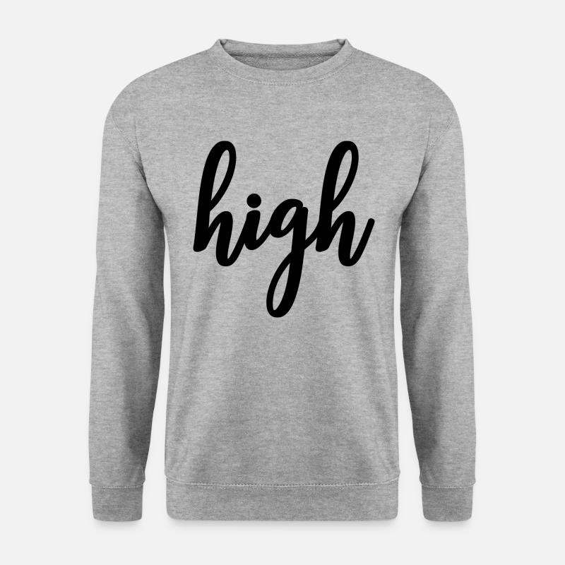 High - Unisex Pullover - Weißgrau meliert