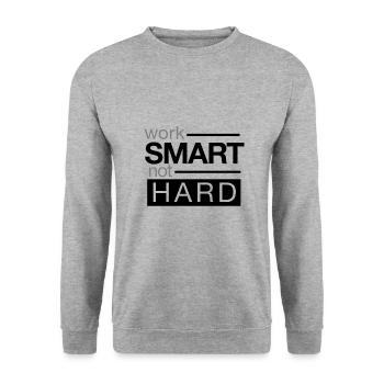 Travailler dur, travailler intelligemment - Sweat-shirt Unisexe - gris chiné - Devant - Alina (178cm) & Michal (187cm)