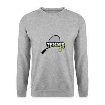Tennis Ball Sport Tennis Tennis Sport - Unisex Sweatshirt - salt & pepper - Front - Alina (178cm) & Michal (187cm)