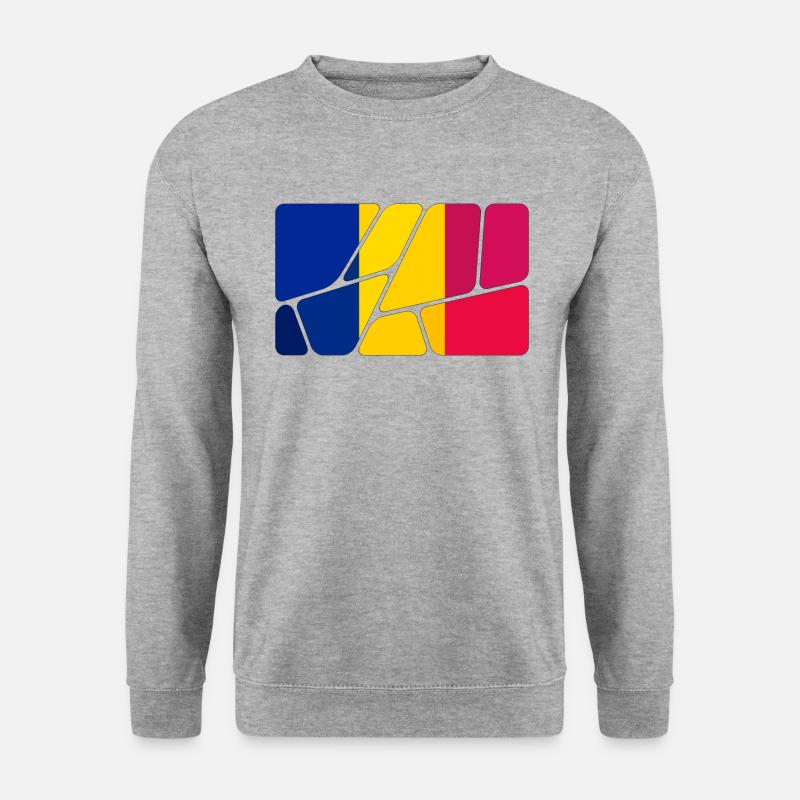 Tschad - Unisex Pullover - Weißgrau meliert