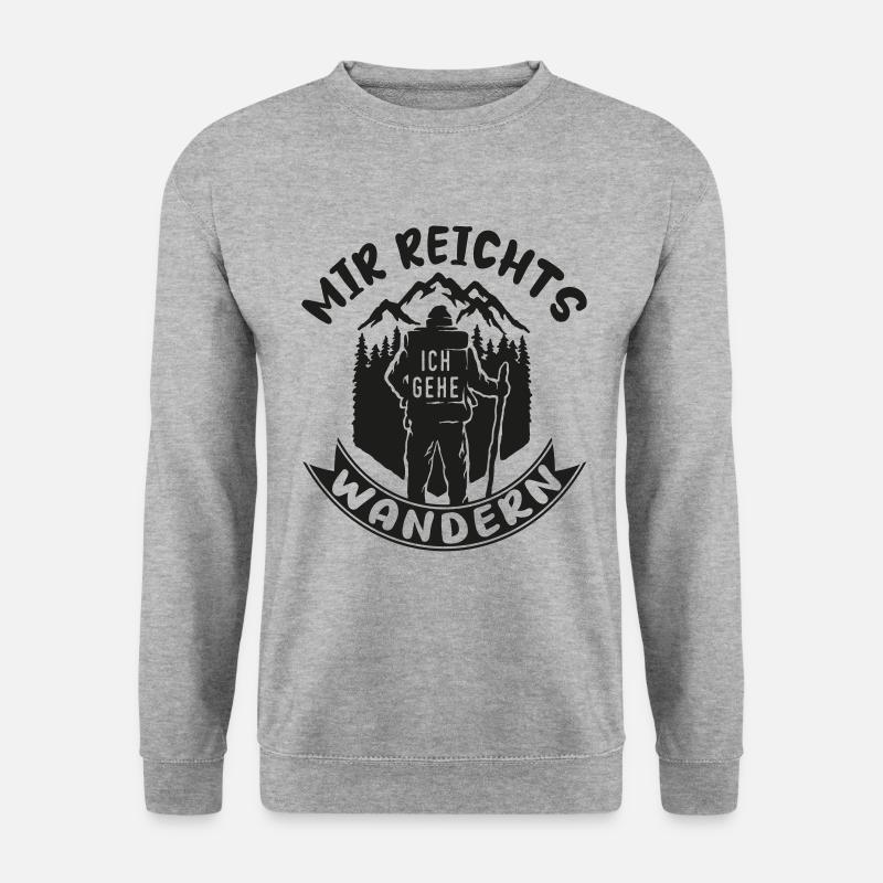 Mir reichts ich gehe wandern - Unisex Pullover - Weißgrau meliert