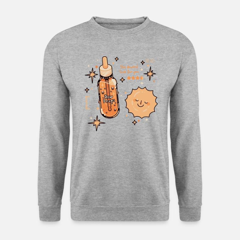 Strahlende Haut - Unisex Pullover - Weißgrau meliert