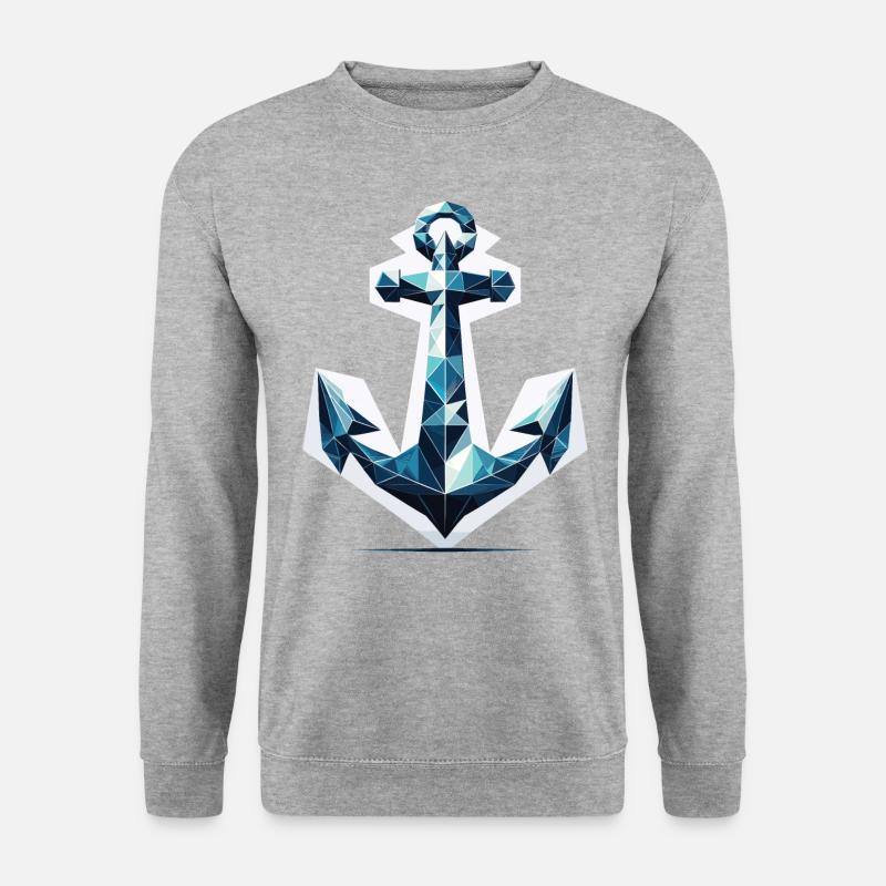 Polygon Anker - Unisex Pullover - Weißgrau meliert
