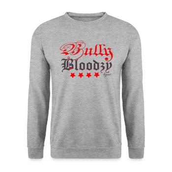 Bully Bloodzy # - Sweat-shirt Unisexe - gris chiné - Devant - Alina (178cm) & Michal (187cm)