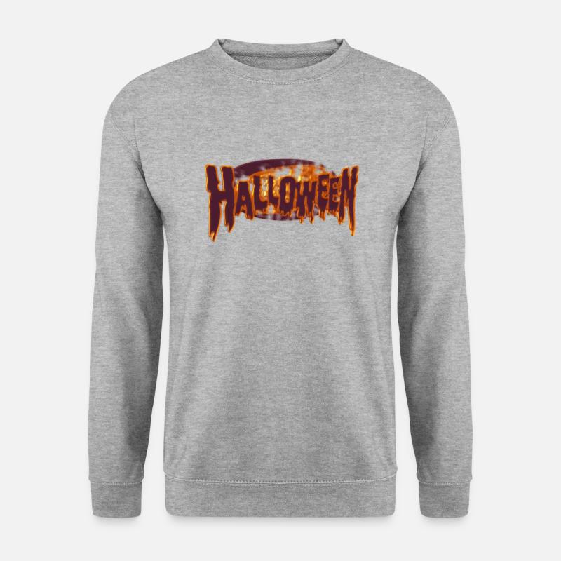 halloween - Unisex Pullover - Weißgrau meliert