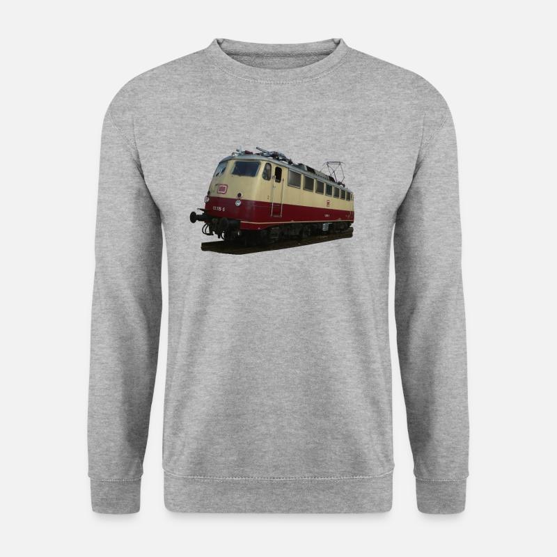 Lokomotive DB113 - Unisex Pullover - Weißgrau meliert