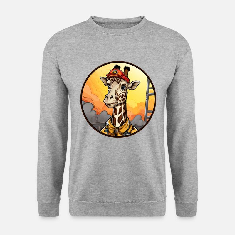 Firefighter Giraffe - Unisex Sweatshirt - salt & pepper