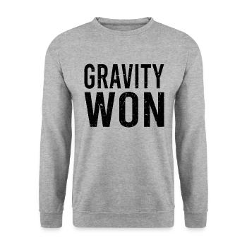 Schwerkraft Gewonnen Arm Beinknochen Genesung Genesung - Unisex Pullover - Weißgrau meliert - Vorne - Alina (178cm) & Michal (187cm)