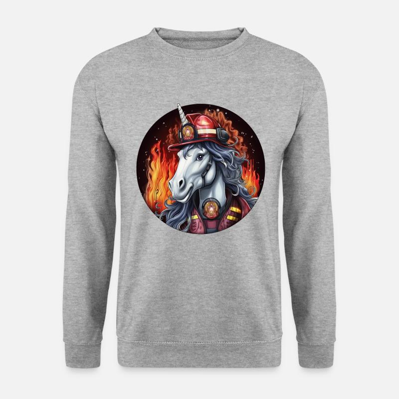 Firefighter Unicorn - Unisex Sweatshirt - salt & pepper