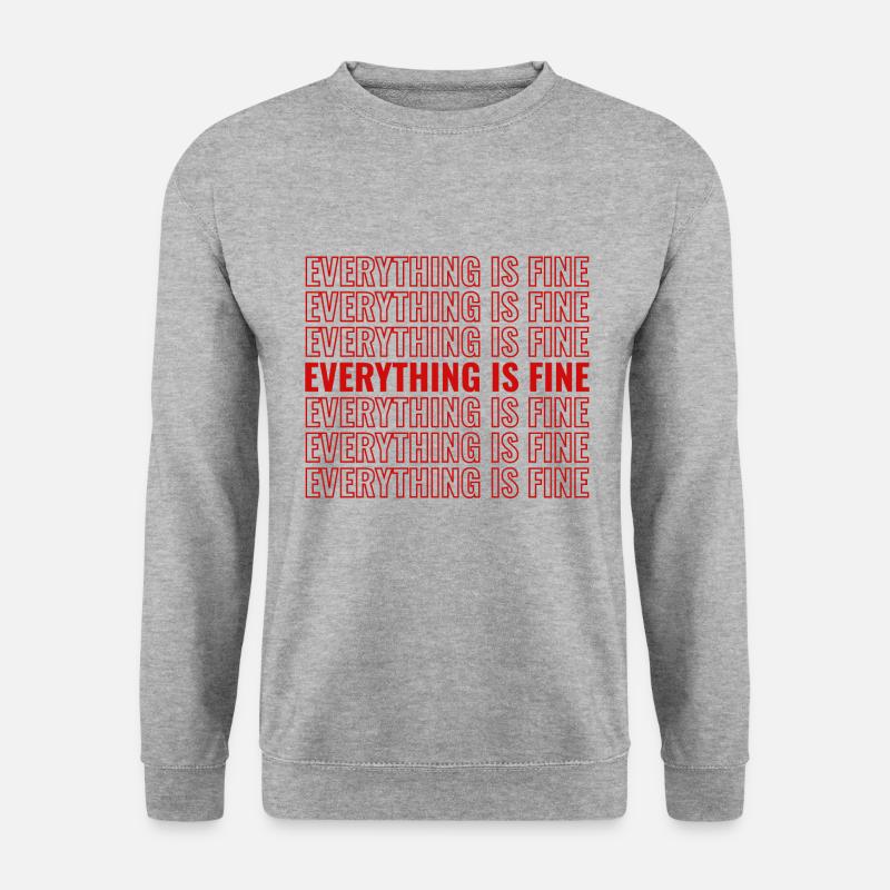 Alles ist feines Hemd - Unisex Pullover - Weißgrau meliert