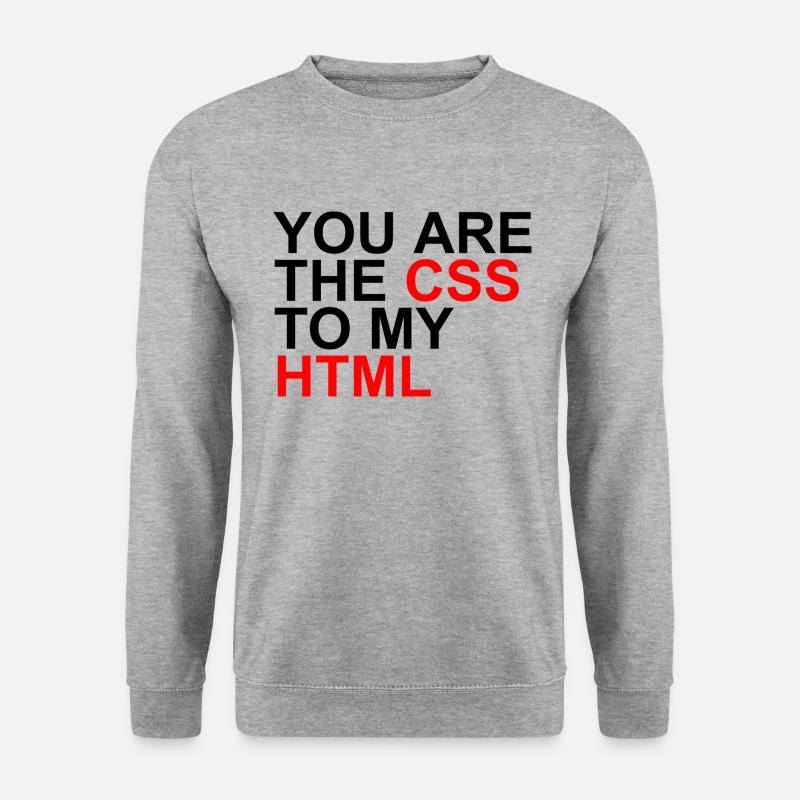 css zu meinem html - Unisex Pullover - Weißgrau meliert
