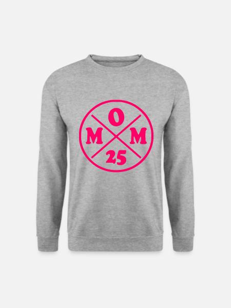 Mom 2025 - mom 25 - Unisex Pullover - Weißgrau meliert