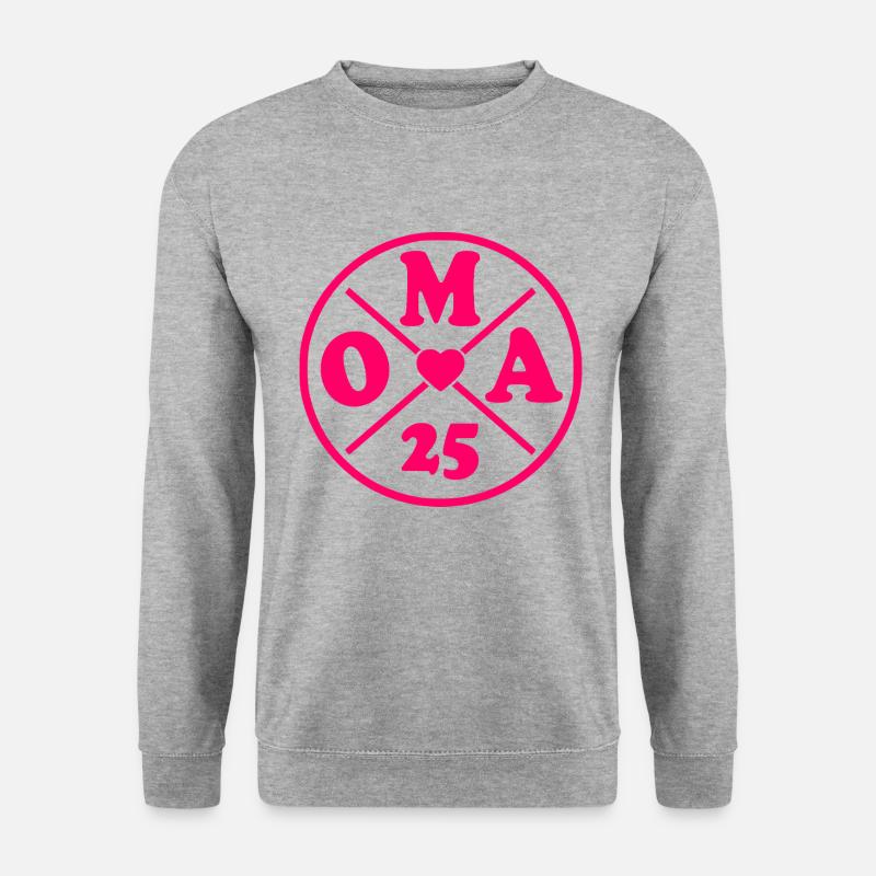 Oma 2025 - Unisex Pullover - Weißgrau meliert