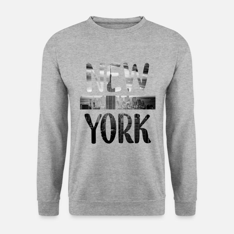 New York - Unisex Pullover - Weißgrau meliert