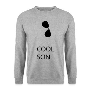 Fils cool - Sweat-shirt Unisexe - gris chiné - Devant - Alina (178cm) & Michal (187cm)