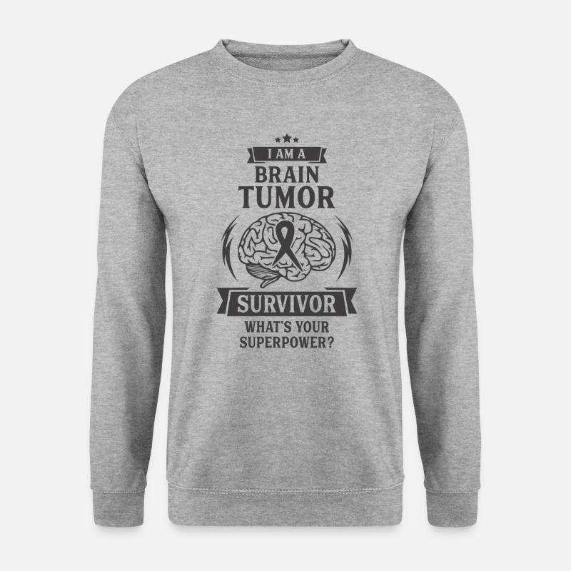 Hirntumor-Überlebender - Unisex Pullover - Weißgrau meliert