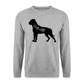 Bullmastiff - Unisex Pullover - Weißgrau meliert - Vorne - Alina (178cm) & Michal (187cm)