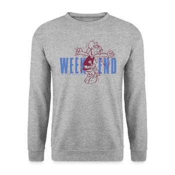 Asterix & Obelix Weekend Vibes - Unisex Sweatshirt - salt & pepper - Front - Alina (178cm) & Michal (187cm)