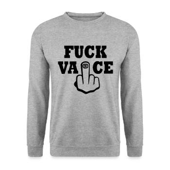 fuck vance - Sweat-shirt Unisexe - gris chiné - Devant - Alina (178cm) & Michal (187cm)