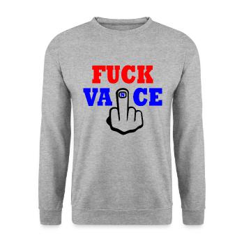 fuck vance - Sweat-shirt Unisexe - gris chiné - Devant - Alina (178cm) & Michal (187cm)