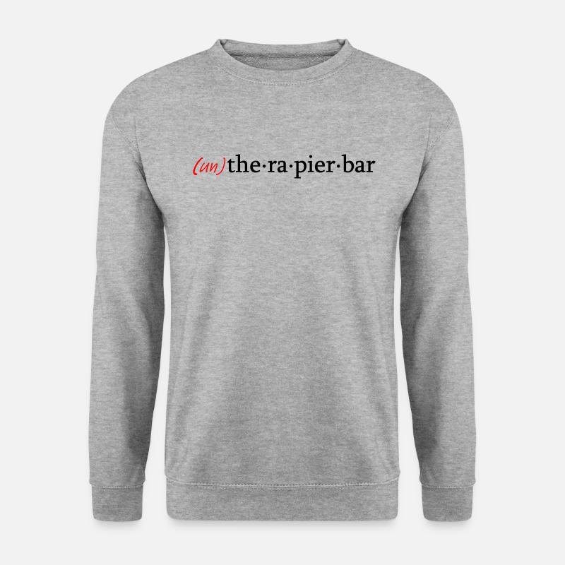 untherapierbar - Unisex Pullover - Weißgrau meliert