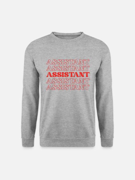Assistent Assistent Helfer Unterstützer - Unisex Pullover - Weißgrau meliert