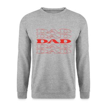Papa Vater Papa Pop Alter Mann - Unisex Pullover - Weißgrau meliert - Vorne - Alina (178cm) & Michal (187cm)