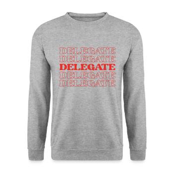 Delegate Representative Deputy Spokesperson - Unisex Sweatshirt - salt & pepper - Front - Alina (178cm) & Michal (187cm)