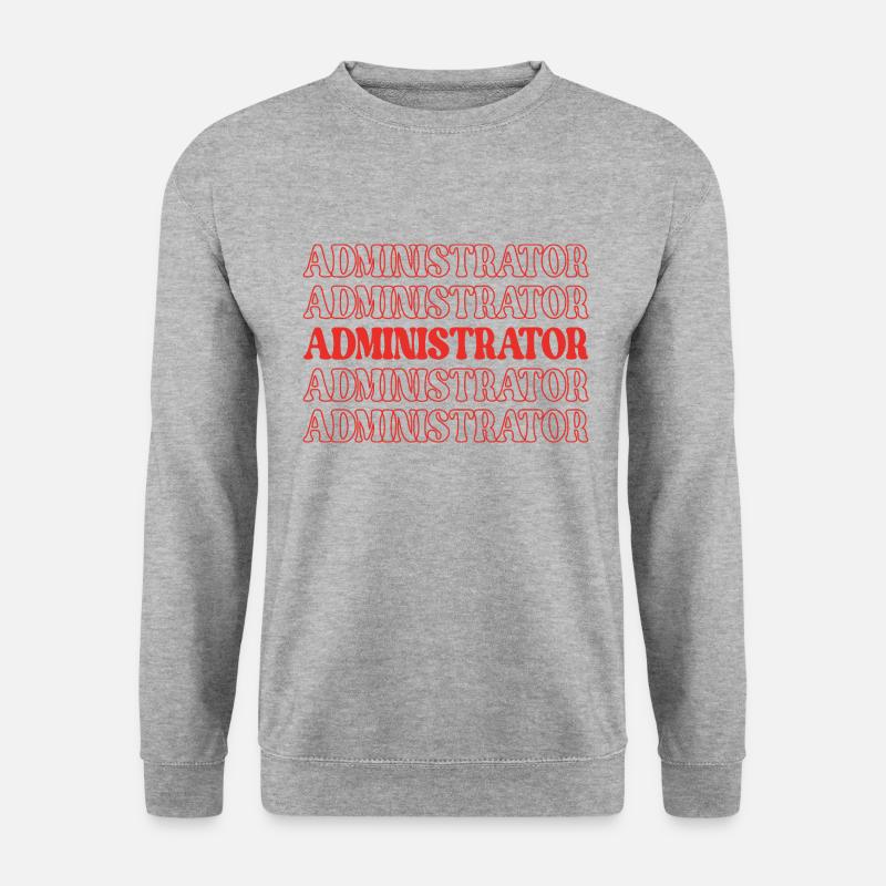 Administrator Manager Leader Head Director - Unisex Pullover - Weißgrau meliert