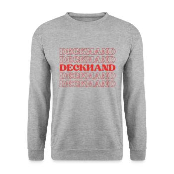 Matrose Matrose Schiffskamerad Schiffsarbeiter - Unisex Pullover - Weißgrau meliert - Vorne - Alina (178cm) & Michal (187cm)