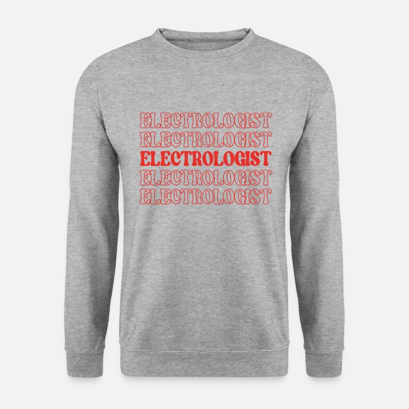 Elektrologist-Elektrolyse-Haarentfernung - Unisex Pullover - Weißgrau meliert