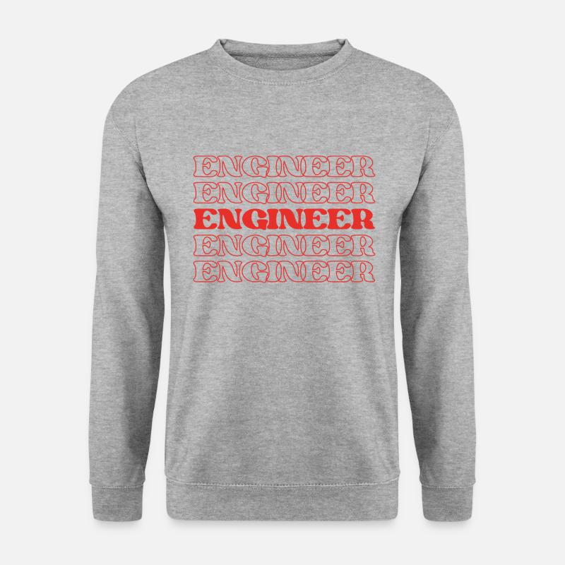 Ingenieur, Designer, Entwickler, Techniker, Baumeister - Unisex Pullover - Weißgrau meliert