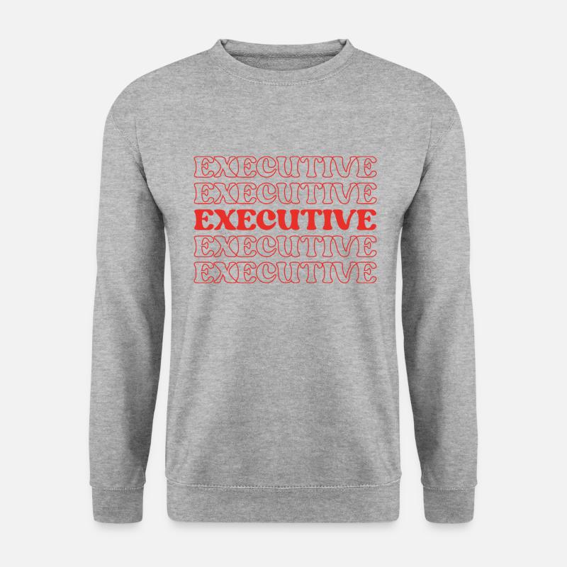 Executive Leader Chief Head Supervisor Manager - Unisex Pullover - Weißgrau meliert