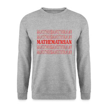 Mathematician Math Expert Math Whiz Math Genius - Unisex Sweatshirt - salt & pepper - Front - Alina (178cm) & Michal (187cm)