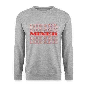 Mineur Minerai Digger Mineur Mineur Rockhound Extracteur - Sweat-shirt Unisexe - gris chiné - Devant - Alina (178cm) & Michal (187cm)