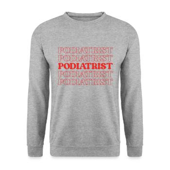 Podiatrist Foot Doctor Chiropodist Foot - Unisex Sweatshirt - salt & pepper - Front - Alina (178cm) & Michal (187cm)
