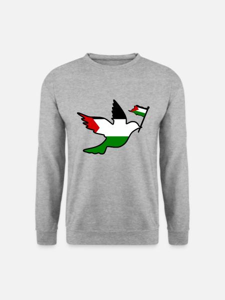 Free palestine - Unisex Pullover - Weißgrau meliert