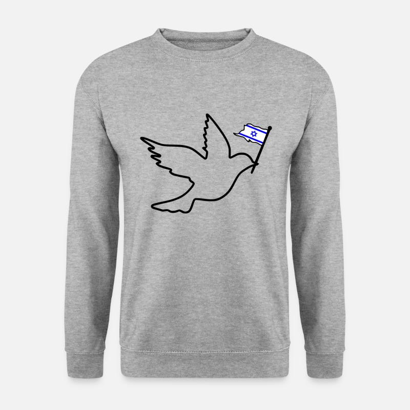 Israel - Unisex Pullover - Weißgrau meliert
