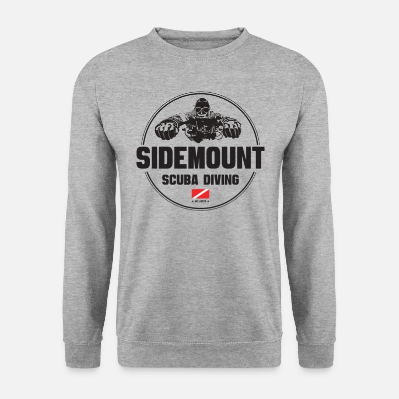 Sidemount Diver Gift Diving - Unisex Sweatshirt - salt & pepper