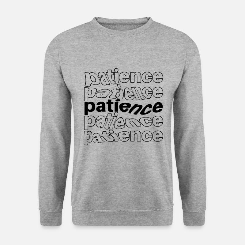 Die Geduld - Unisex Pullover - Weißgrau meliert